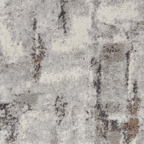 9' X 12' Ivory and Gray Abstract Non Skid Area Rug